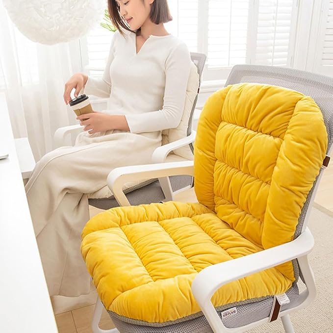 Desk Chair Cushion Soft Seat Cushions with Removable Cover Office Chair Pad Dorm Seat Pad with Back Support Rocking Chair Cushions,90×50cm (Navy)