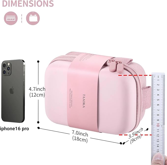 Digital Camera Case, Waterproof & Protective Small Camera Bag with 2 Carrying Ways, Lightweight camera sling bag for PowerShot ELPH 180/190 / Sony DSCW800/DSCW830 - Pink
