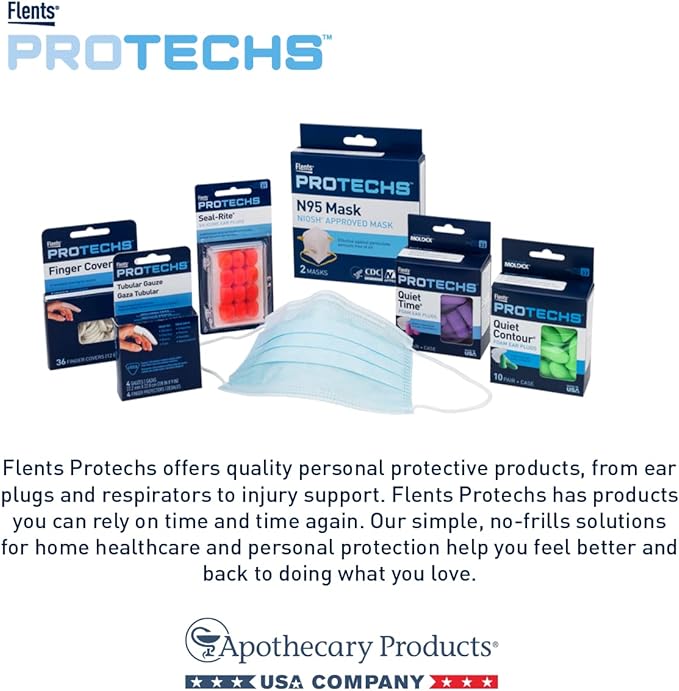 Flents Protechs Foam Ear Plugs for Sleeping, Snoring, Traveling, Concerts, Construction & Studying, Ultra Soft & Comfortable, Blue, 10 Pairs, NRR 32 Hearing Protection for Loud Noise