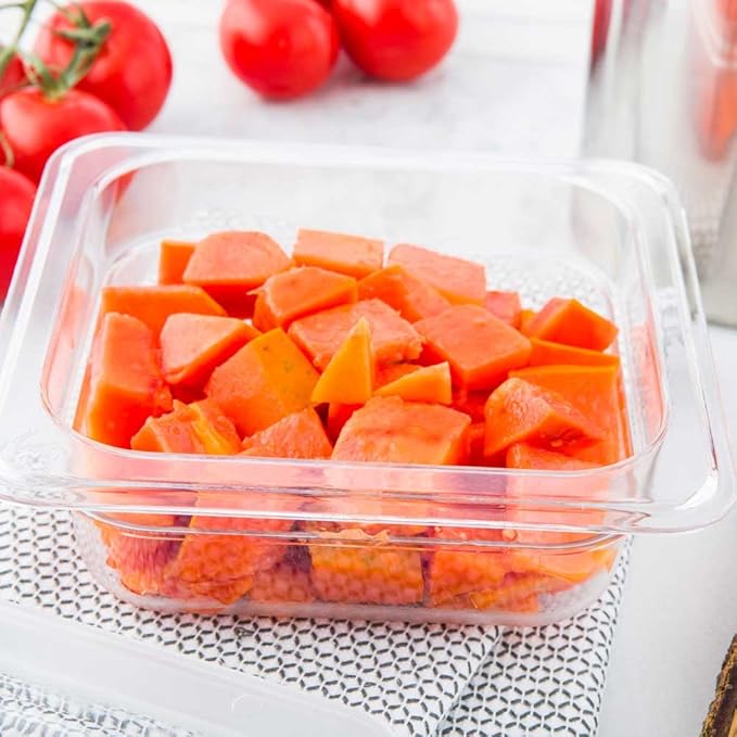 Restaurantware-2.5 Inch Deep Food Pans, 10 1/6 Size Commercial Food Storage Container - Freezable, Break-Resistant, Clear Plastic Cold Pans, Dishwashable, For Kitchens, Restaurants, Or Cafeterias