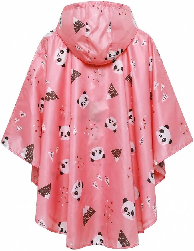 SaphiRose Lightweight Kids Rain Poncho Waterproof Jacket Zipper Up Rain Coat