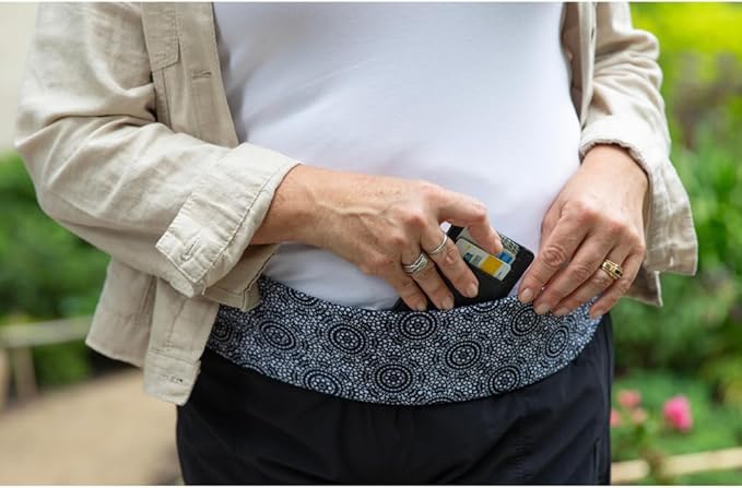 BANDI Plus Size Fanny Pack for Women - Travel-Ready Pocket Belt with Secure Hidden Money & Running Belt for Phone, Passport, Keys, & Medical Devices, Adjustable Fit, Comfortable (Boho)