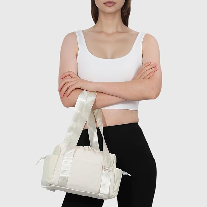 Freie Liebe Small Gym Bag for Women, Mini Tote Duffle Bag with Wet Compartment Nylon Yoga Handbags for Workout Sport and Travel