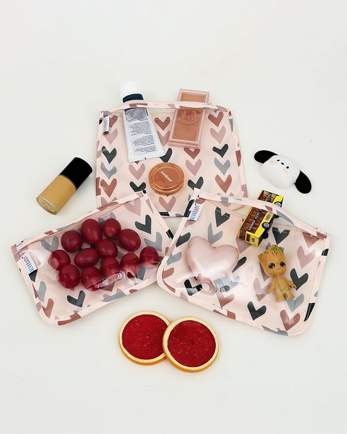 ALVA Diaper Bag Pouches | 3pcs Mess-Proof Travel Toiletry | TSA Approved Toiletry Bag | Cosmetic Makeup Bag Diaper Organizer for Baby and Mom Essentials