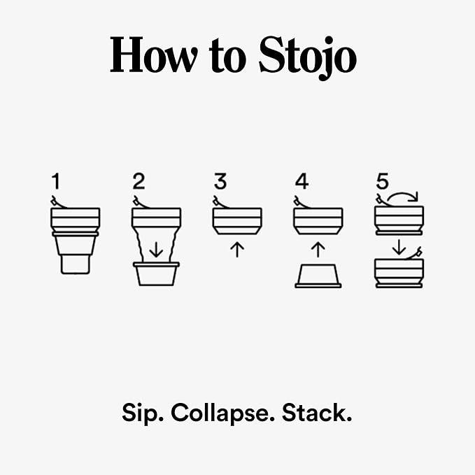 Stojo Collapsible Coffee Cup | Reusable To Go Pocket Size Travel Cup With Straw – Mint Green, 16oz