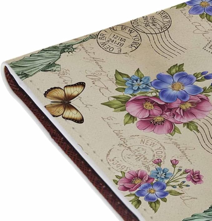 Vintage New York Passport Holder for Travel Retro Car 1920s the Statue of Liberty PU Leather Passport Cover Wallet Cute Passport Card Holder for Women and Men