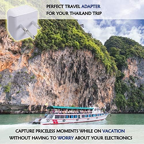 Ceptics Denmark Travel Adapter Plug with Dual USA Input - Power - Type K (6 Pack) - Ultra Compact - Safe Grounded Perfect for Cell Phones, Laptops, Camera Chargers and More (CT-20)