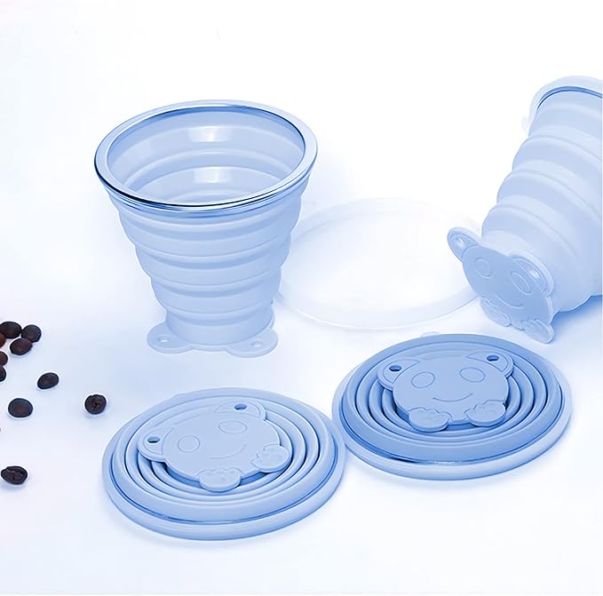 Collapsible Cup - Silicone FoldableCup Expandable Folding Drinking Cups Reusable Portable Mugs-Cup For Travel, Camping, Hiking, Survival, Car, Picnic, Beach, Holiday Vacation, Outdoor Sports