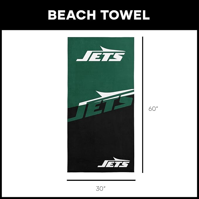 Northwest NFL Oversized Microfiber Beach Towel, 60 x 70 Inches – Quick Dry, Sand Resistant, Lightweight, Highly Absorbent, Shibori Design