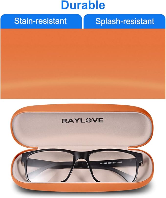 RayLove Unisex Hard Shell Eyeglasses Cases, Protective Case For Glasses