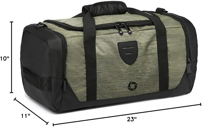Gym Bag Backpack Waterproof Duffle Bags Travel Weekender Duffel Bag for Men Women Overnight Bag with Shoes Compartment Green