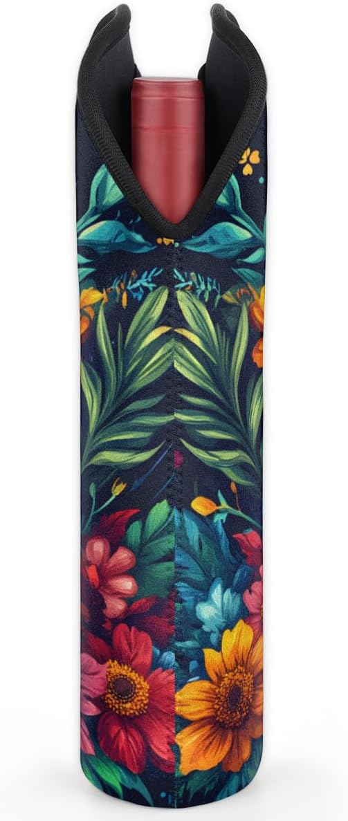 Neoprene Wine Tote, Bottle Carrier Gag Insulating Neoprene Thicker, Insulated Wine Bag for Travel Holds Two Bottles, Bottle Carrier Bags Protect the Bottles, Guitar