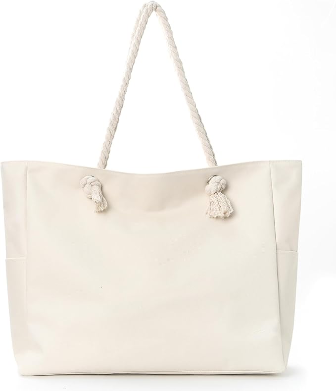 Beach Bags for Women Large Waterproof Beach Travel Tote Bags Sandproof Swim Pool Bag Canvas Zipper Big Tote