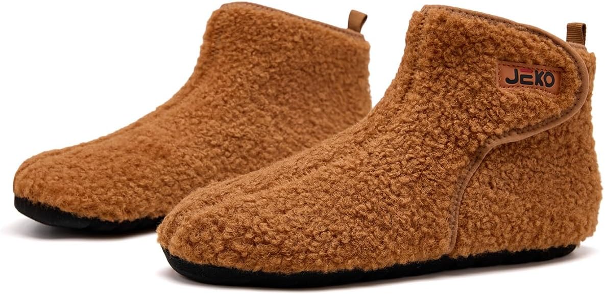 UUBARIS Bootie Slippers for Women Men Furry Warm House Sock Shoes For Indoor Outdoor Travel