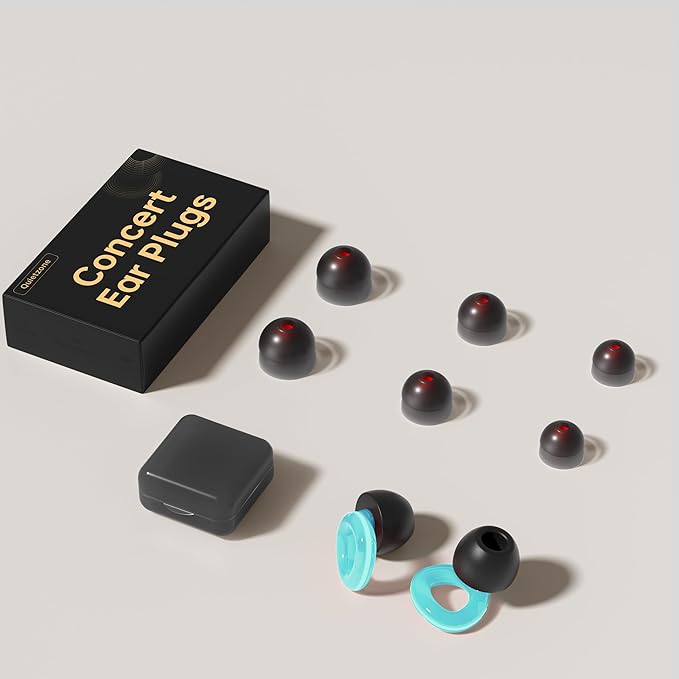 Concert Ear Plugs, ππππ ππ©π π«πππ High Fidelity Hearing Protection Earplugs for TravelγFestivalγRave. Soft Silicone for Noise Reduction, Useful Birthday Gifts for Husband Men Kids Friends
