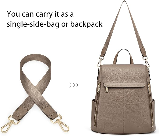 Kattee Women's Anti-Theft Backpack Purse Genuine Leather Shoulder Bag Fashion Ladies Satchel Bags