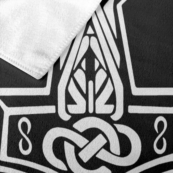 in Odin We Trust Thor Vikings Hammer Mjolnir Norse Celtic Beach Towel Bath Towel Beach Blanket Quick Dry Towel Beach Bath Towels for Travel Swim Pool Yoga Gym