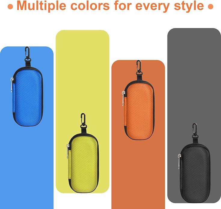 Bukere Double Eyeglasses Case with Adjustable Slots, EVA Hard-shell Travel Dual Glasses Sunglasses Organizer for Men Women