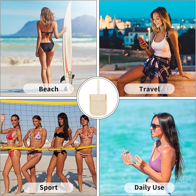 YOYI YOYI RFID Undercover Bra Wallet,Hidden Travel Pouch,Secret Stash Pocket - Credit Cards & Money & Valuables with Adjustable,Elastic Strap Suitable for All Bra Sizes