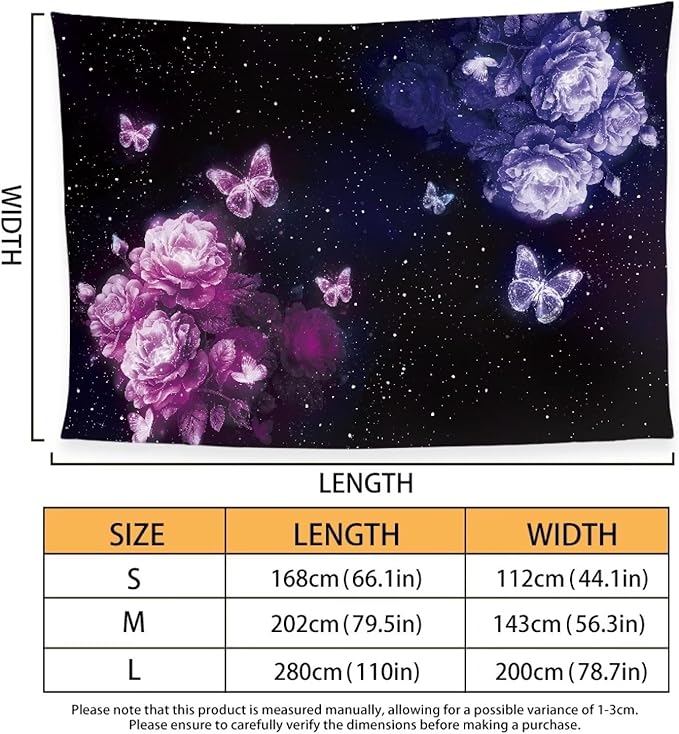 Pink Purple Butterfly Flower Microfiber Beach Towel - 110x78 Inch Sand Free Quick Dry Towel for Travel, Swimming, Pool, Camping – Lightweight Fast Drying Towel Compact for Adults Size L