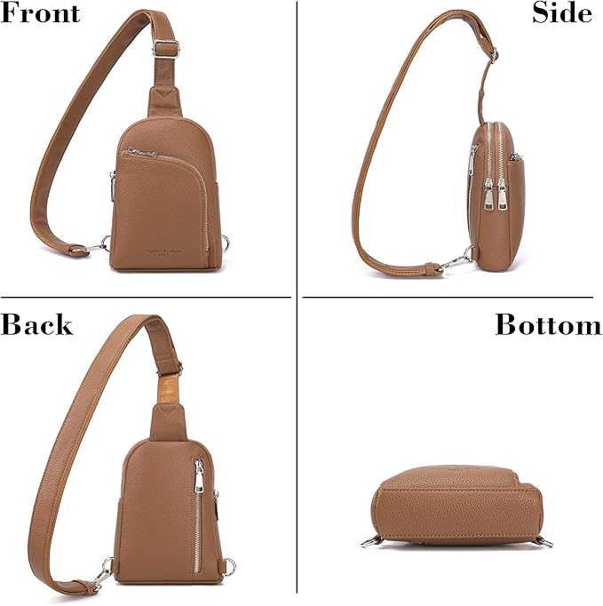 Haytijoe RFID Anti-Theft Sling Bag for Women, Small Crossbody Travel Purse with Locking Zippers, Lightweight Everyday Bag