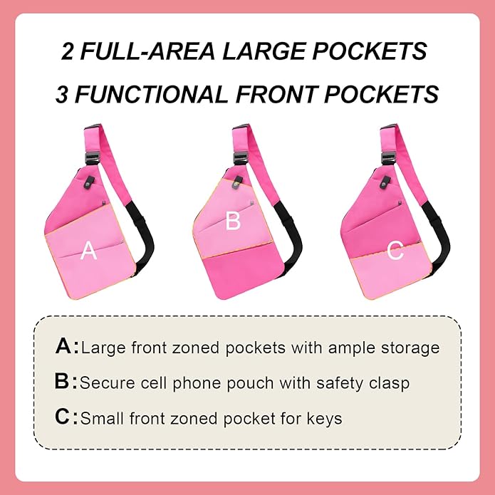 Anti Theft Crossbody Travel Bags Mens Sling Bag Over the Shoulder Bags for Women Gifts for Travelers