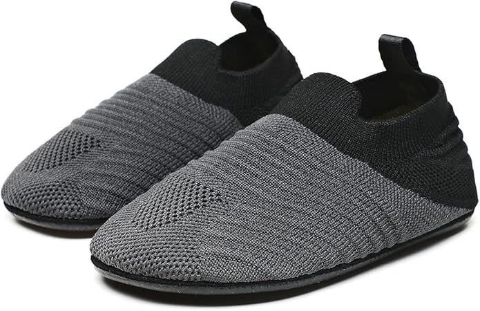 ditont Toddler Slippers Non-Slip Lightweight Comfortable Kids Indoor Grip House Home Shoes for Boys Girl