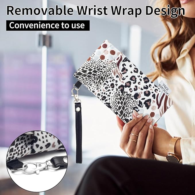 Face Shadow Double Glasses Case Soft Eyeglass Case For Women Men Squeeze Top Sunglasses Case With Cleaning Cloth
