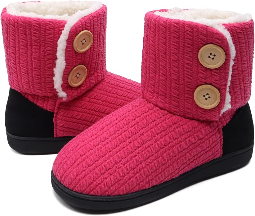 ONCAI Women's Slippers Comfort Knit Boots Winter Warm Outdoor Indoor Shoes