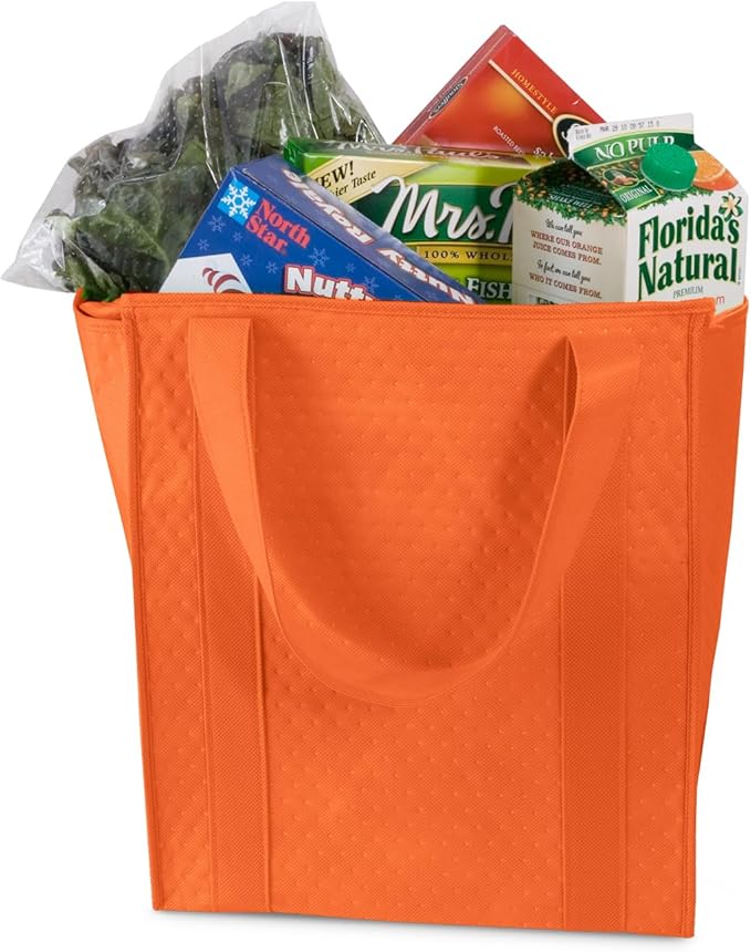 Mediz Hannah Direct Large Capacity Heavy Duty Insulated Smart Shopping Bag - Strong Reusable Grocery Tote 2 Pack
