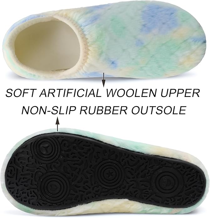 Scurtain Unisex Adults Rubber Sole Slippers