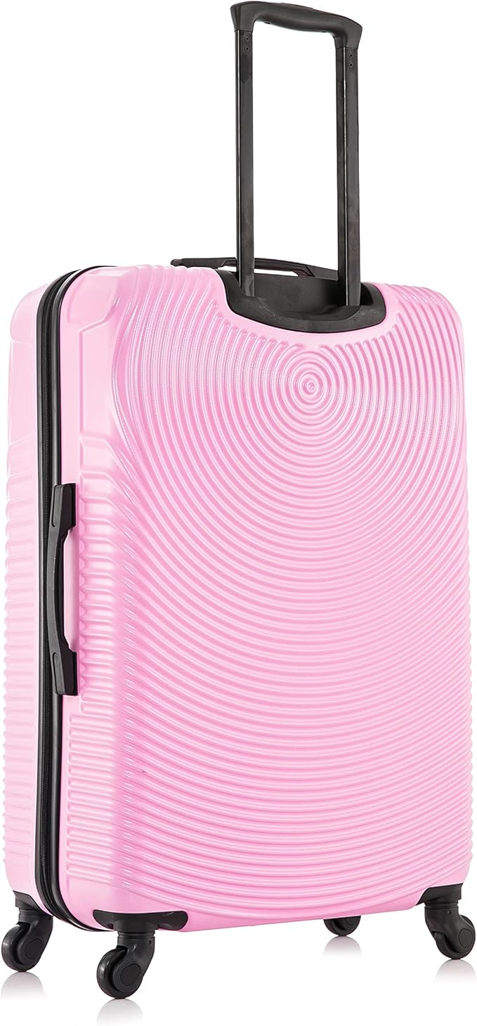 DUKAP INCEPTION Luggage with Spinner Wheels | Durable Lightweight Hardshell Suitcase,Travel Sets with Handle and Trolley | (20in, 24in, 28in) 3 Piece Luggage Set | Pink