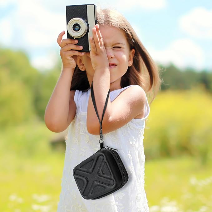 Digital Camera Case for AbergBest 21 Mega Pixels 2.7" LCD Rechargeable HD/Kodak Pixpro/Canon PowerShot ELPH 180/190/Sony DSCW800/DSCW830 Cameras, Travel Carrying Protective Case for Camera- Black