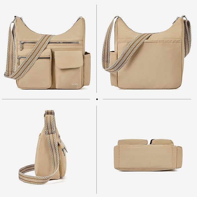 CLUCI Travel Purses for Women, Waterproof Nylon Crossbody Bags for Woman Trendy, Anti Theft Shoulder Handbags for Ladies