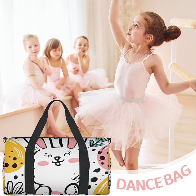 Easter Rabbit Travel Duffle Bag for Men Women, Lightweight Sport Gym Bag Tote Overnight Weekender Carry on Tote