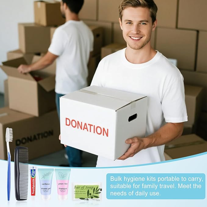 Homeless Hygiene Kit for Donations,Toothbrush Travel Kit Basic Toiletry Kits Care Package Supplies in Zip Pouch,Homeless Kits Travel Toiletry Bulk for Homeless Women (pack of 20)