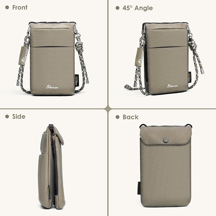 SIMTOP Small Crossbody Bag Cell Phone Purse for Women Lightweight RFID Anti-Theft Water-Resistant Adjustable Strap Phone/Keys