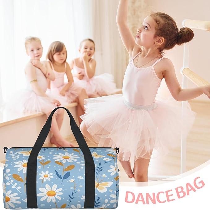 Daisy Travel Duffle Bag for Women Men, Overnight Weekender Bag, Carry on Tote for Sport Gym