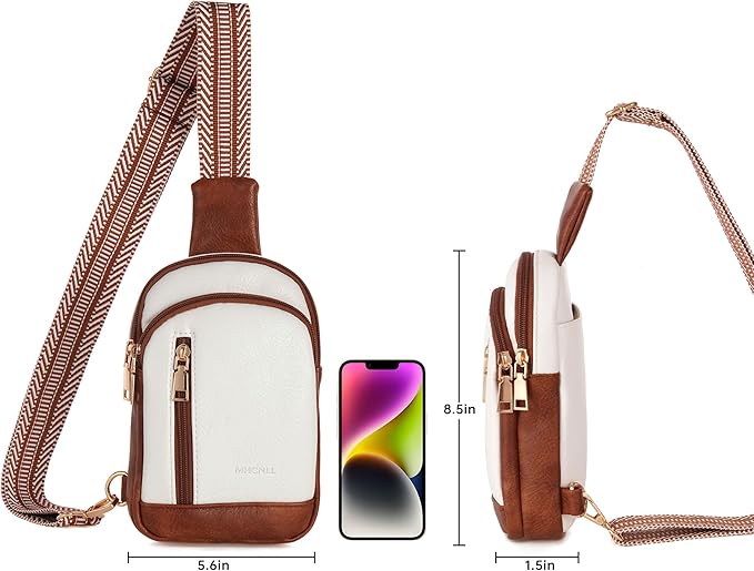 MHCNLL Small Sling Bag RFID Crossbody Purse for Women - Anti Theft Fanny Pack Chest Bag for Travel