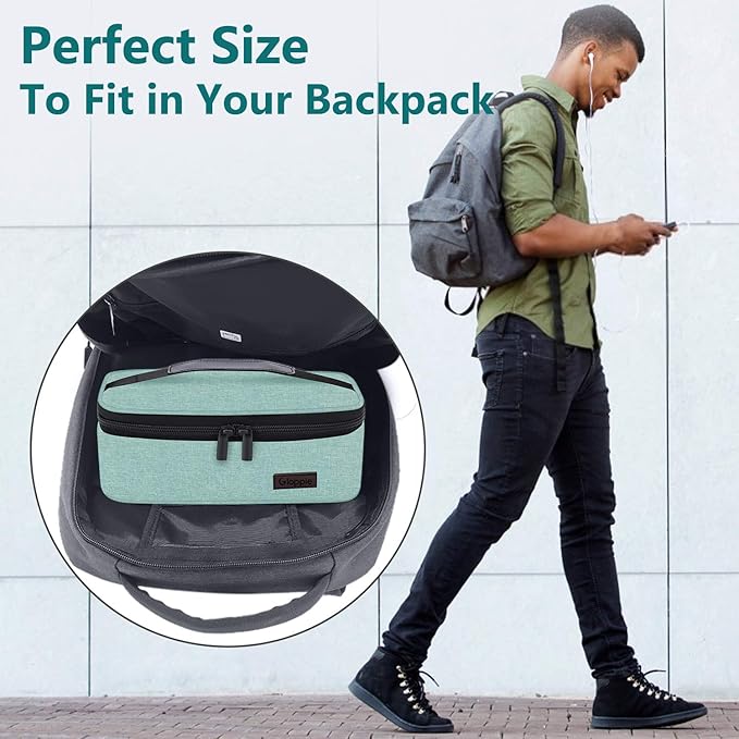 Gloppie Little Lunch Bag Small Insulated Lunch Box for Women Kids Lunchbox Mini Lunchbag Portable Cooler Bags Petty Lunch Pail Reusable Snack Container, Green