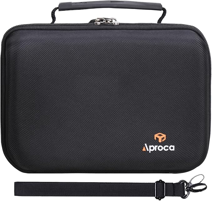 Aproca Case Compatible with Canon EOS Rebel T7, T7i, T8i, R100, R50, R5, R6 Mark II, R7, R8 Camera, Portable Storage Bag with 4 DIY Dividers and Shoulder Strap -Black