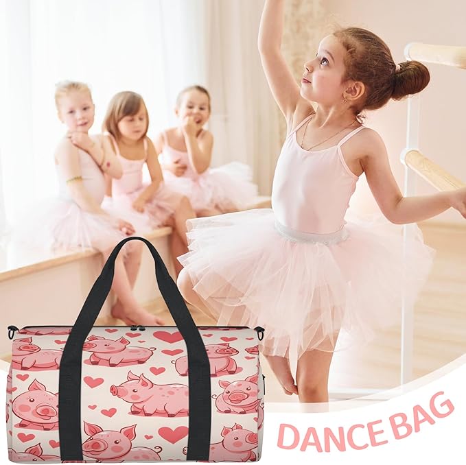 Pink Pigs Travel Duffle Bag for Women Men, Overnight Weekender Bag, Carry on Tote for Sport Gym