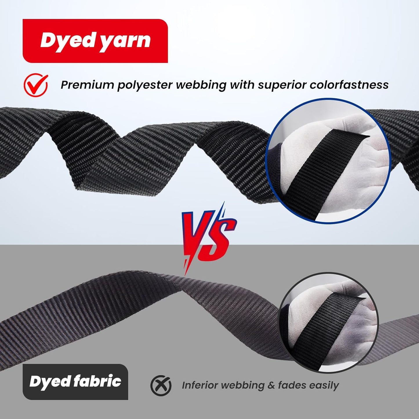 MOCA Heavy Duty Ratchet Tie Down Straps - 5200 Lbs Breaking Strength 1.6" x 8', Includes 4 Heavy Duty Ratchet Padded Handles & Coated Chromoly S Hooks & 4 Soft Loop Tie-Downs