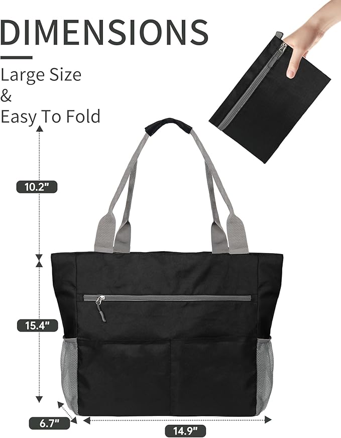 Beach Bag-Waterproof Sandproof Beach Totes with zipper Large Capacity Foldable for Women