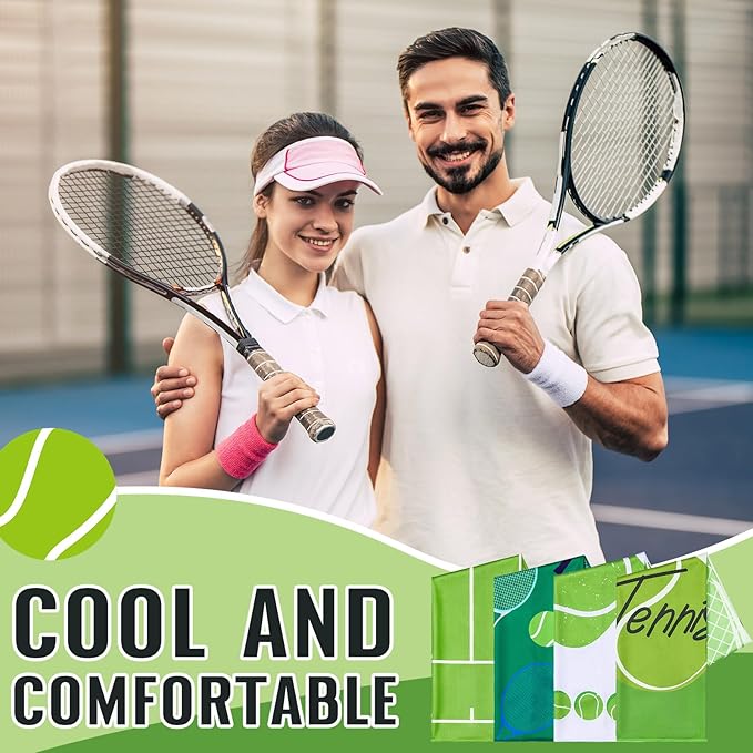 12 Pack Soft Tennis Cooling Towel Bulk Ice Towel Sweat Towels in Multi Prints Bright Colors 40 x 12 Inch for Gym Rags Tennis Summer Gifts for Biking Hiking Running Sports Yoga Golf Workout