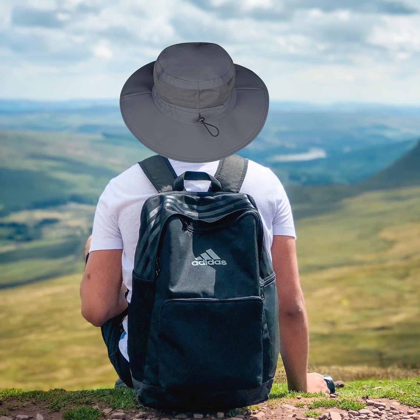 Sun Hat for Men/Women, UPF 50+ Fishing Hat,Waterproof Wide Brim Bucket Hat Foldable Boonie Hat for Hiking Garden Safari Beach