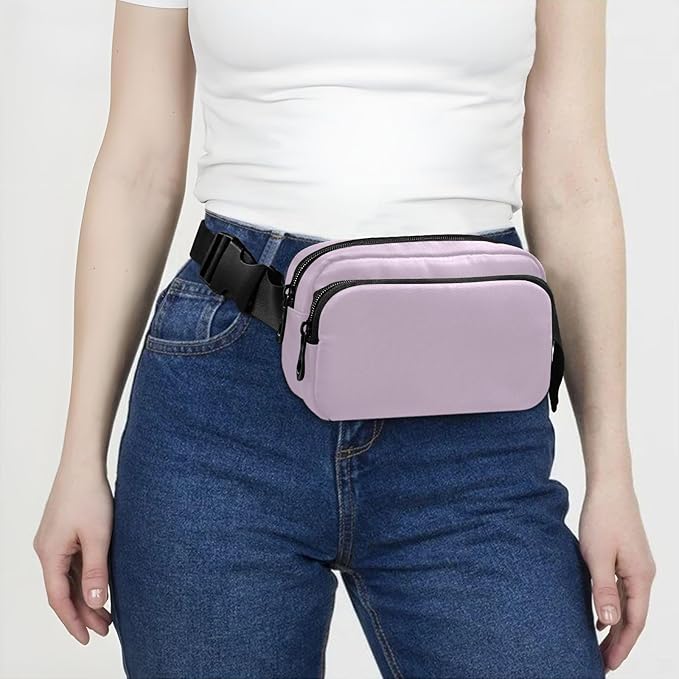 Fanny Pack for Women Men Water Resistant Fashion Waist Packs with Adjustable Strap Belt Bag for Travel Workout Jogging Hiking Thistle