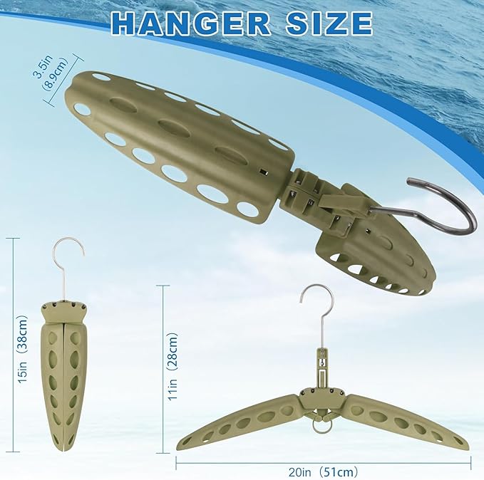 Wetsuit Hanger, Gimilife Quick Dry Foldable & Vented Dryer for Wetsuit Dry Suit, Surfing & Scuba Diving Accessory, Perfect to Dry Wetsuit Drysuit Life Jacket or BCD(1 PCS )