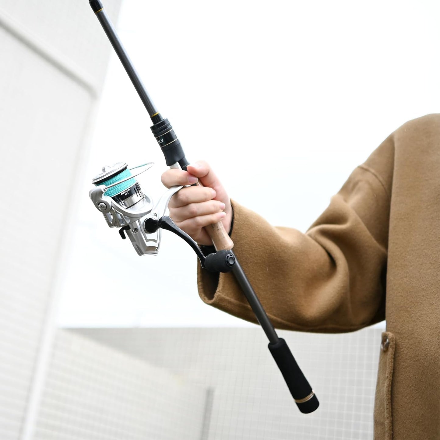 Travel Fishing Pole Combo, 4 Piece Carbon Fiber Spinning Rod Spinning Reel 7ft Braided Line Fishing Carrier Bag for Travel Saltwater Freshwater