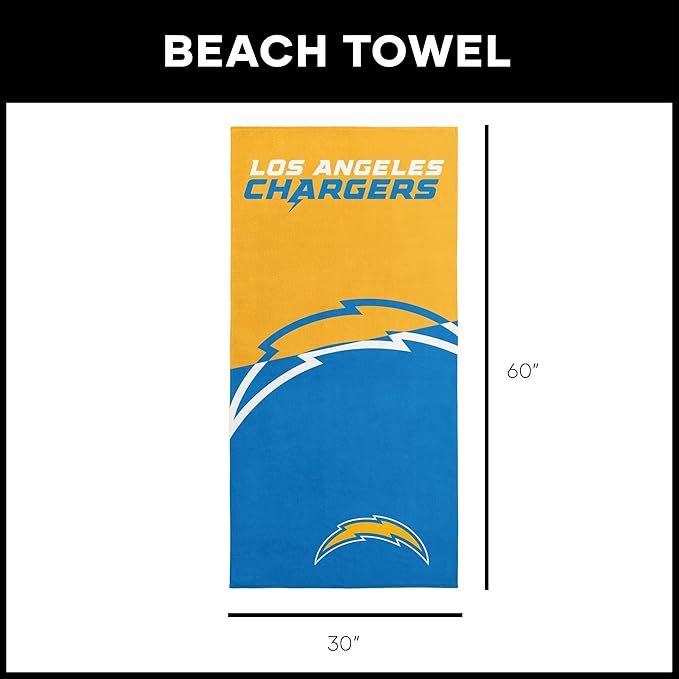 Northwest NFL Oversized Microfiber Beach Towel, 60 x 70 Inches – Quick Dry, Sand Resistant, Lightweight, Highly Absorbent, Shibori Design